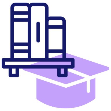 Kütüphane. Web simgesi basit illüstrasyon