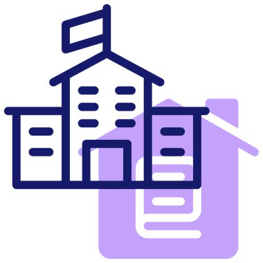 okul simgesi vektör illüstrasyonu