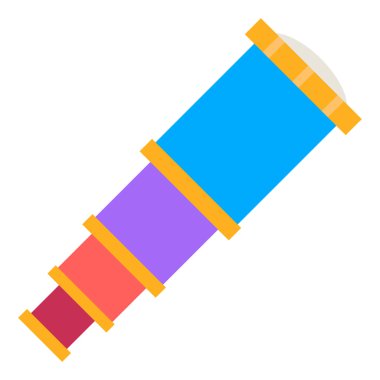 Spyglass simgesi, vektör illüstrasyonu 