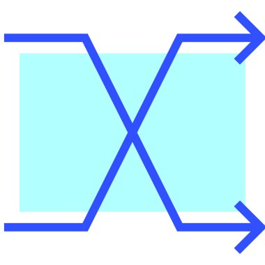 Modern simgeyi, vektör illüstrasyonunu karıştır