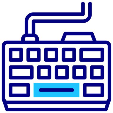Bilgisayar klavyesinin çizimi. elektronik nesne