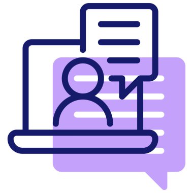 Konuş. Web simgesi basit illüstrasyon