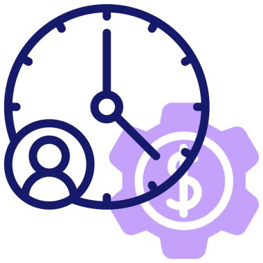 yönetim web simgesi basit illüstrasyon