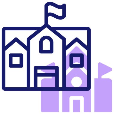 Bina. Web simgesi basit illüstrasyon 