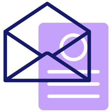 Mektup. Web simgesi vektör illüstrasyonu