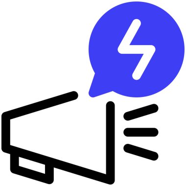 Megafon. Web simgesi basit illüstrasyon 