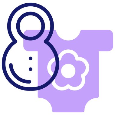 Bebek ürünlerinin vektör illüstrasyonu basit simge