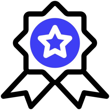 Madalya simgesi, vektör illüstrasyonu basit tasarım