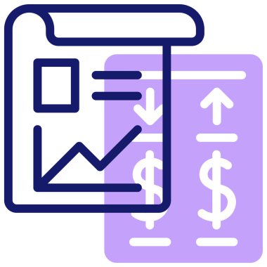 Muhasebe. Web simgesi basit illüstrasyon