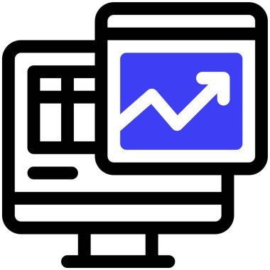 İstatistiksel web simgesi basit illüstrasyon