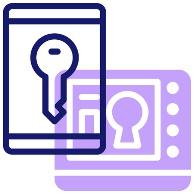 Akıllı anahtar. Web simgesi basit illüstrasyon 