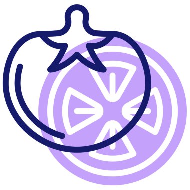 Taze yemek. Basit bir çizim. Domates. 