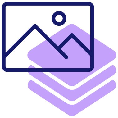 Resim modern simgesinin vektör illüstrasyonu 