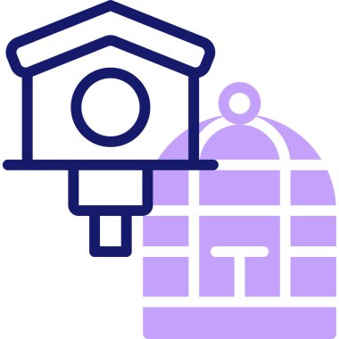 Kuş yuvası. Web simgesi basit illüstrasyon