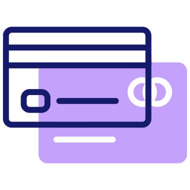 Kredi kartıyla. Basit resimleme