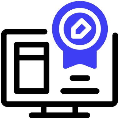 Damgalama. Web simgesi basit illüstrasyon