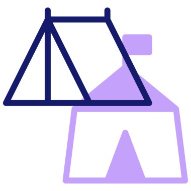 çadır web simgesi basit tasarım