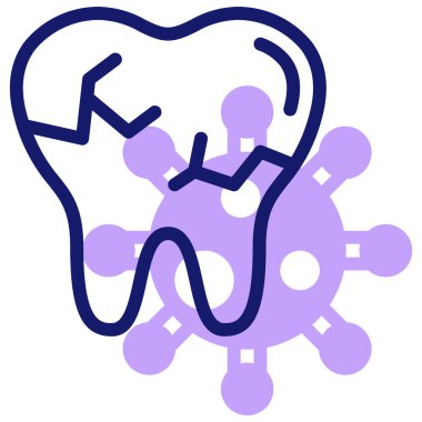 Diş ve sağlık hizmetleri ikonu. Basit tasarım