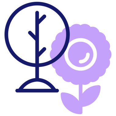 Ağaç. Web simgesi basit illüstrasyon 