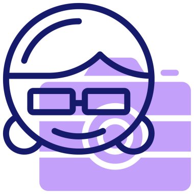 Gözlük. Web simgesi basit illüstrasyon