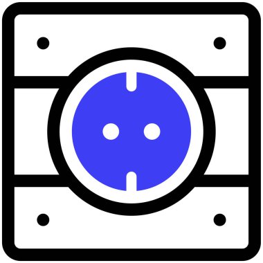 Soket. Web simgesi basit illüstrasyon 