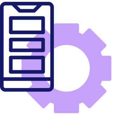 akıllı telefon simgesi, vektör illüstrasyonu basit tasarım