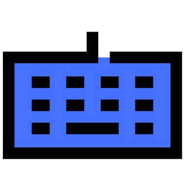 Bilgisayar klavyesinin çizimi. elektronik nesne