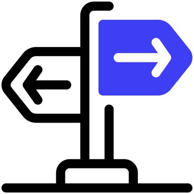 İşaret levhası Web simgesi basit illüstrasyon 