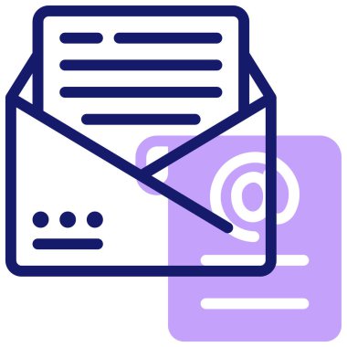 E-posta. Web simgesi basit illüstrasyon