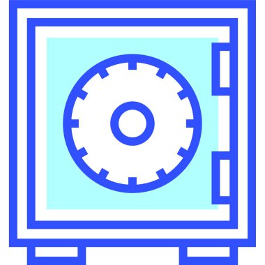 Güvenli kutu modern simgesi, vektör illüstrasyonu