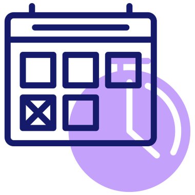 zamanlama simgesi, vektör illüstrasyonu basit tasarım