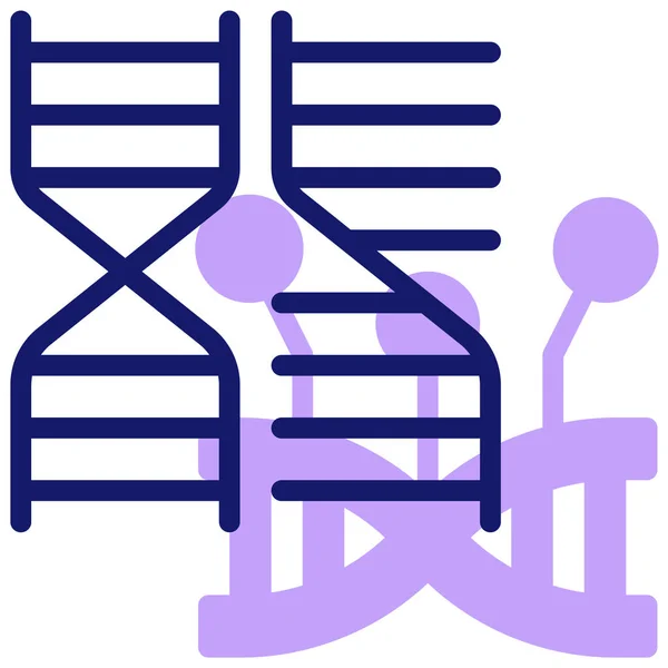 Γενετικό Εικονίδιο Διανυσματική Απεικόνιση Απλό Σχέδιο — Διανυσματικό Αρχείο