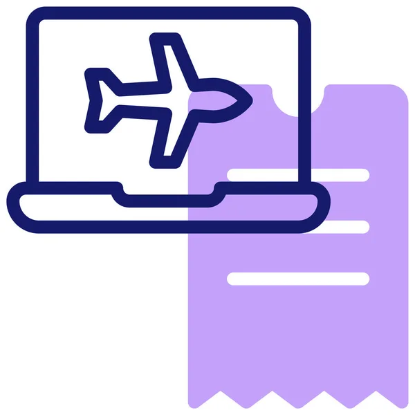 Letadlo Webová Ikona Jednoduchá Ilustrace — Stockový vektor