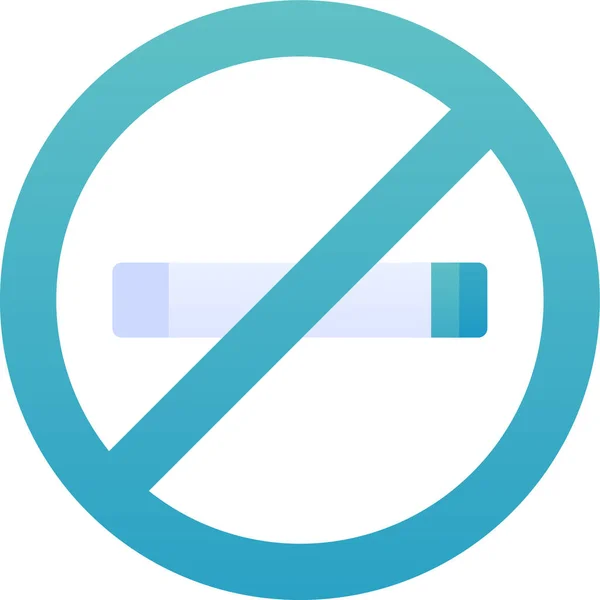 Non Fumare Icona Web — Vettoriale Stock