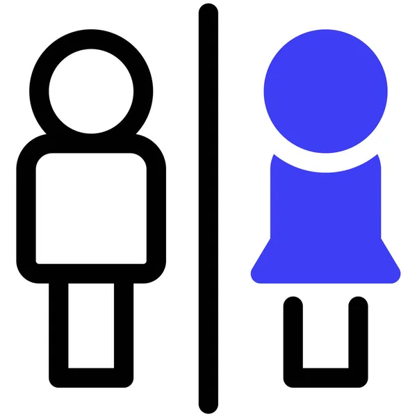 Toilette Web Ikone Einfaches Design — Stockvektor
