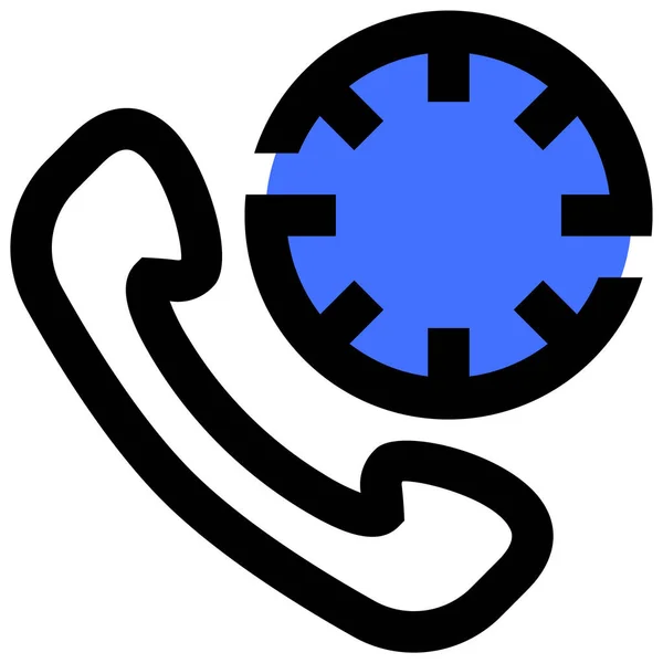 Kontakt Stunde Symbol Vektorillustration Einfaches Design — Stockvektor