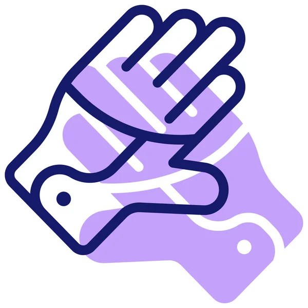 手袋アイコンベクトルイラストシンプルなデザイン — ストックベクタ
