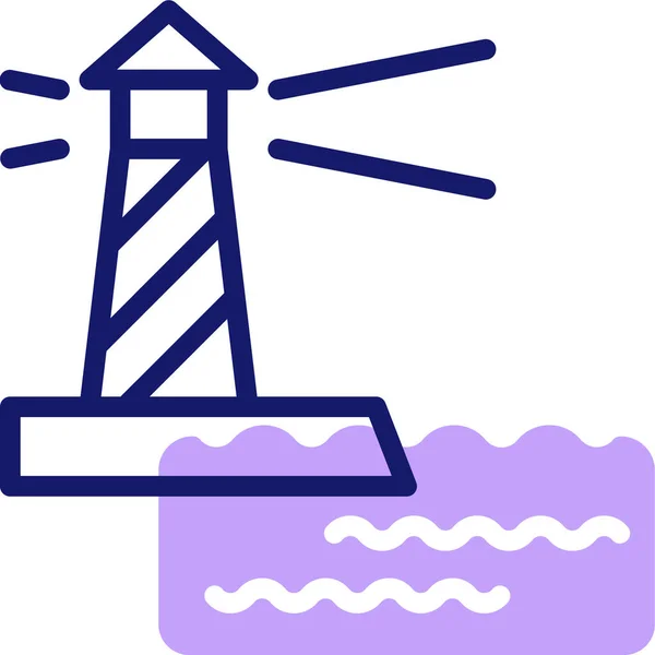 Leuchtturm Web Icon Vektor Illustration — Stockvektor
