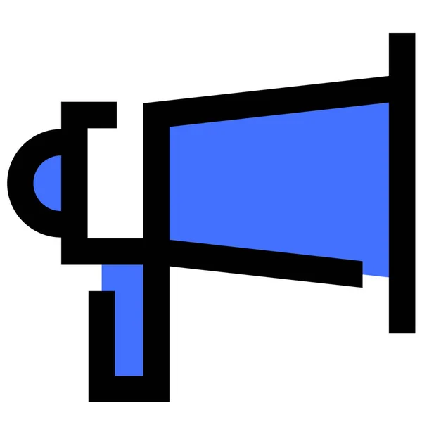 Megafon Web Symbol Einfache Illustration — Stockvektor