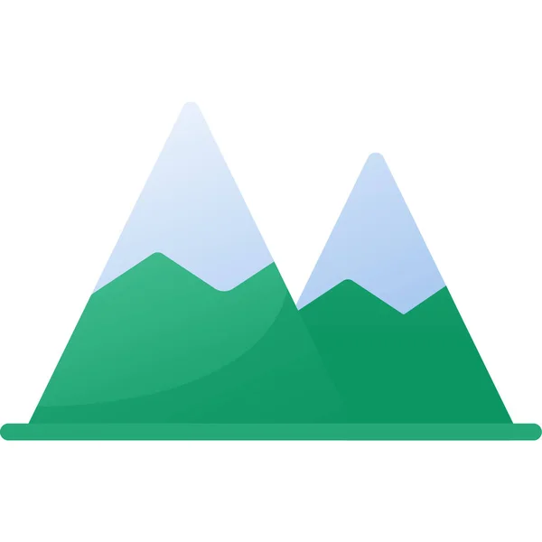 Mountains Web Icon Simple Illustration — Stock Vector