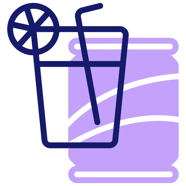 Soda Icône Web Illustration Simple — Image vectorielle