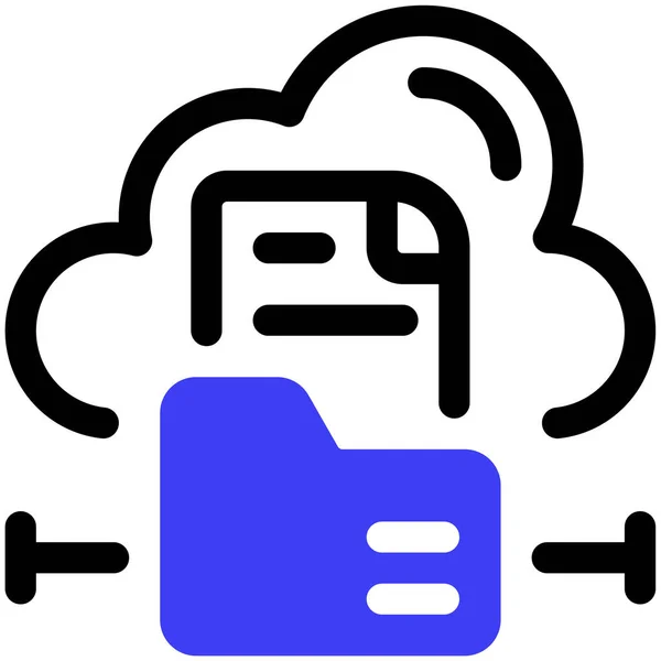 Cloudopslag Web Icoon — Stockvector