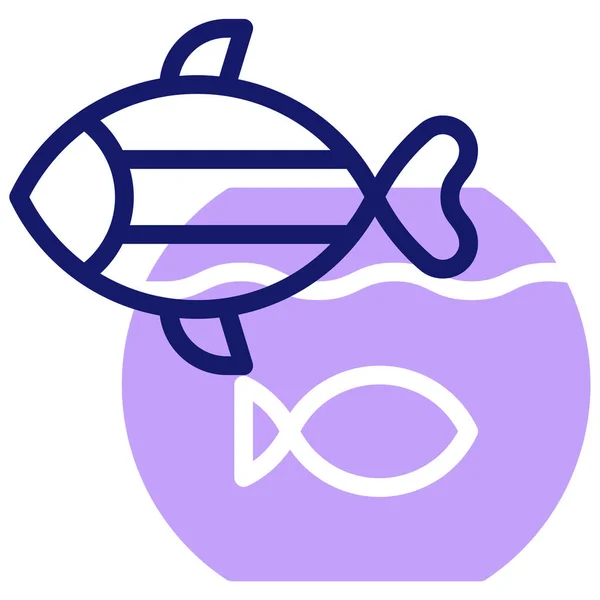 Векторна Ілюстрація Значка Риби — стоковий вектор