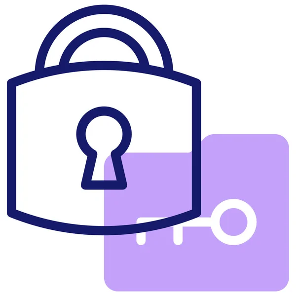 Encryption Web Icon Simple Illustration — Stock Vector