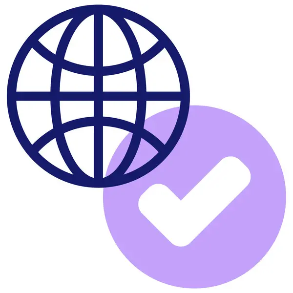 Globális Hálózat Egyszerű Illusztráció — Stock Vector