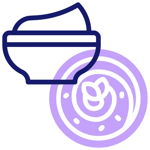 Bol Nourriture Boisson Vecteur Illustration — Image vectorielle