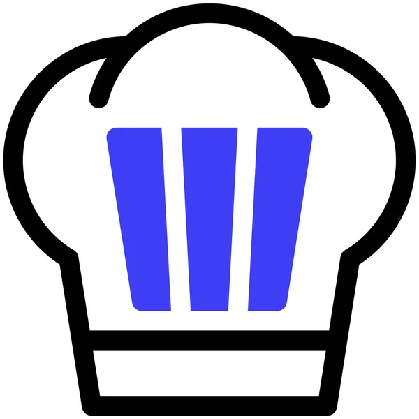 Chapeau Chef Icône Illustration Vectorielle Design Simple — Image vectorielle