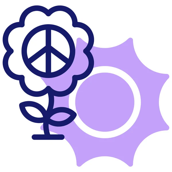 Icône Fleur Illustration Simple — Image vectorielle