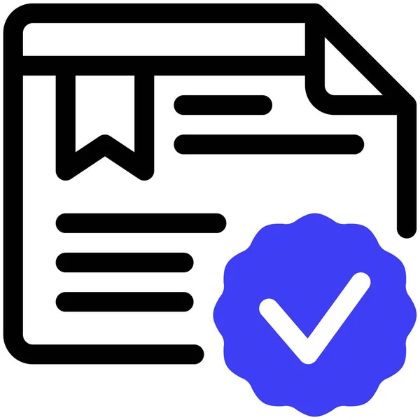 Certificate Icon Vector Illustration Simple Design — ストックベクタ