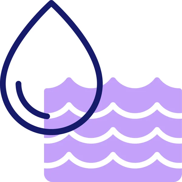 Agua Icono Web Ilustración Simple — Vector de stock